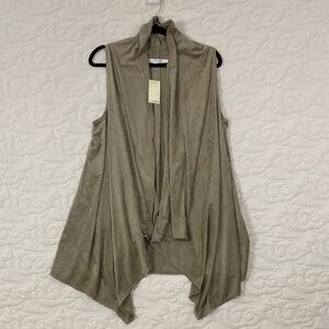 NEW Max Studio Sleeveless Vest Faux Suede